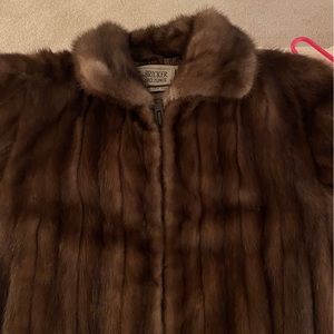 Mink fur jacket vintage size large